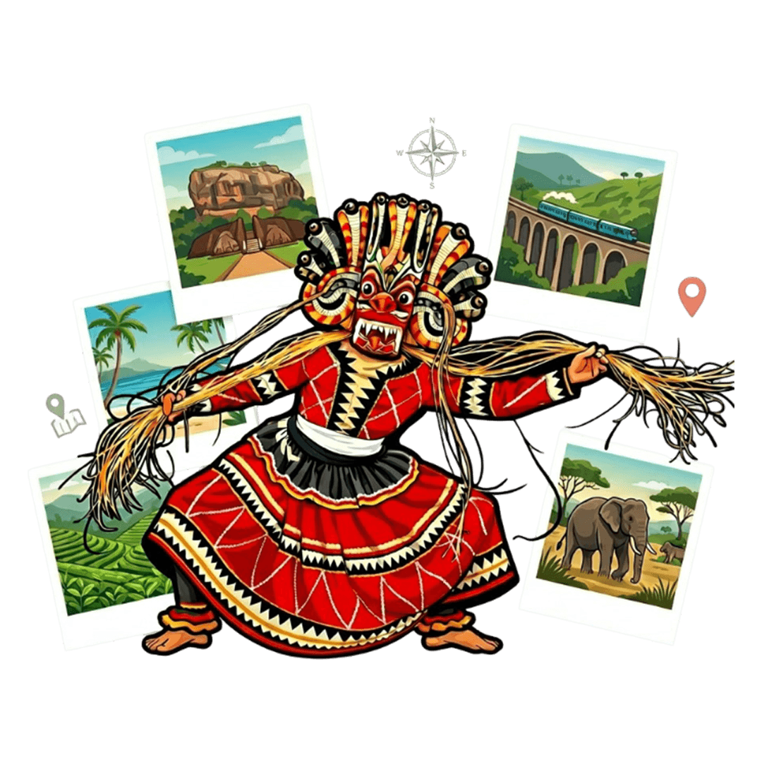 Sri Lanka Reise-Maskottchen